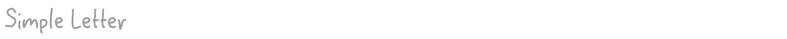 Simple Letter font preview
